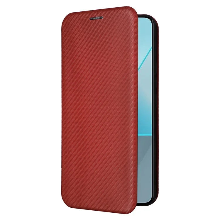 For Xiaomi Redmi Note 13 Pro 5G / Poco X6 5G Leather Case with Card Slots Carbon Fiber Texture