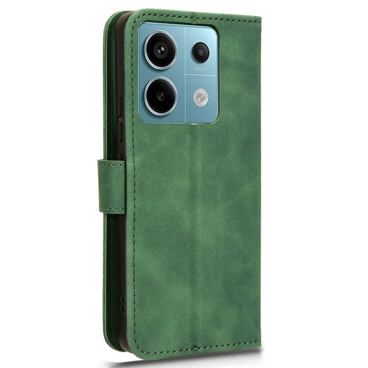 For Xiaomi Redmi Note 13 Pro 5G / Poco X6 5G Wallet Case Skin-touch Texture Leather Phone Cover