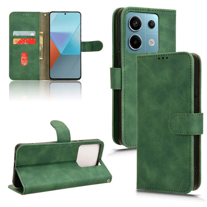 For Xiaomi Redmi Note 13 Pro 5G / Poco X6 5G Wallet Case Skin-touch Texture Leather Phone Cover