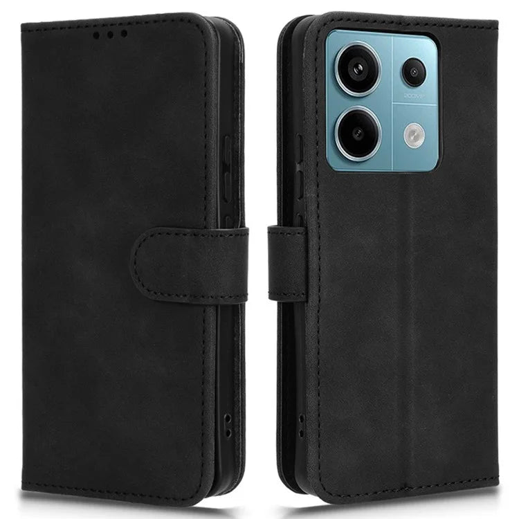 For Xiaomi Redmi Note 13 Pro 5G / Poco X6 5G Wallet Case Skin-touch Texture Leather Phone Cover