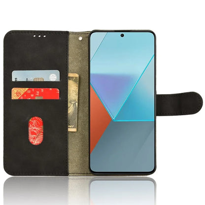 For Xiaomi Redmi Note 13 Pro 5G / Poco X6 5G Wallet Case Skin-touch Texture Leather Phone Cover