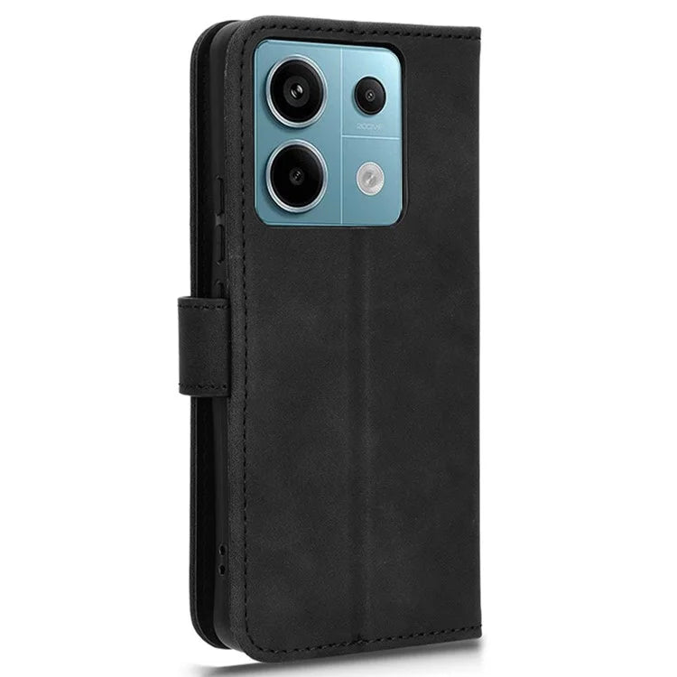 For Xiaomi Redmi Note 13 Pro 5G / Poco X6 5G Wallet Case Skin-touch Texture Leather Phone Cover