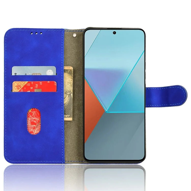 For Xiaomi Redmi Note 13 Pro 5G / Poco X6 5G Wallet Case Skin-touch Texture Leather Phone Cover