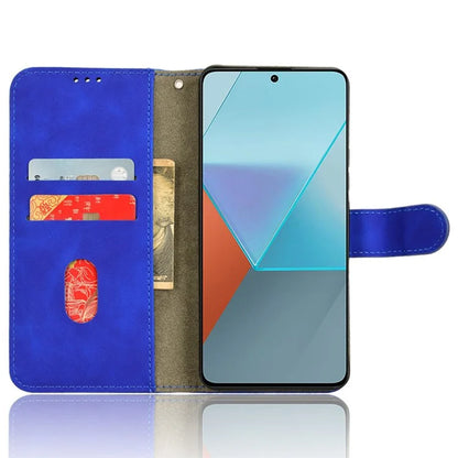 For Xiaomi Redmi Note 13 Pro 5G / Poco X6 5G Wallet Case Skin-touch Texture Leather Phone Cover