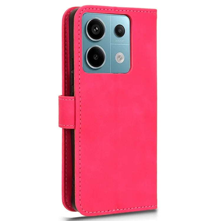 For Xiaomi Redmi Note 13 Pro 5G / Poco X6 5G Wallet Case Skin-touch Texture Leather Phone Cover