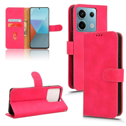 For Xiaomi Redmi Note 13 Pro 5G / Poco X6 5G Wallet Case Skin-touch Texture Leather Phone Cover