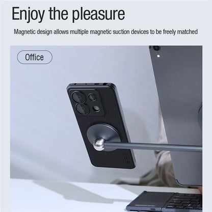 NILLKIN Frosted Shield Pro for Xiaomi Redmi Note 13 Pro 5G / Poco X6 5G Case Anti-slip Magnetic Phone Cover
