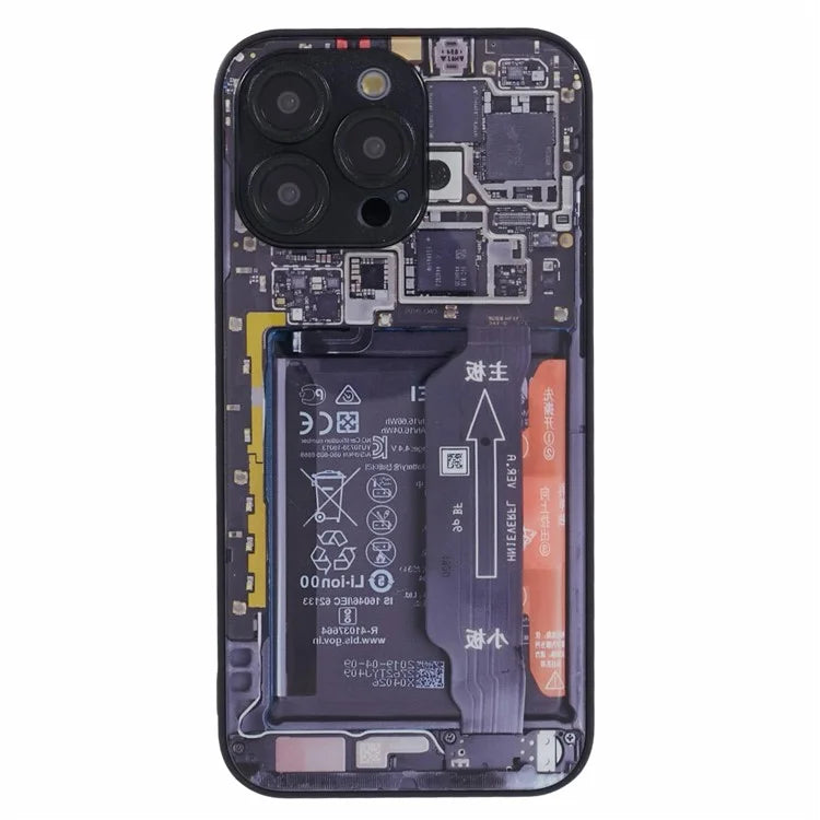 AL Series for iPhone 14 Pro Max Glass Phone Case Protective Cover