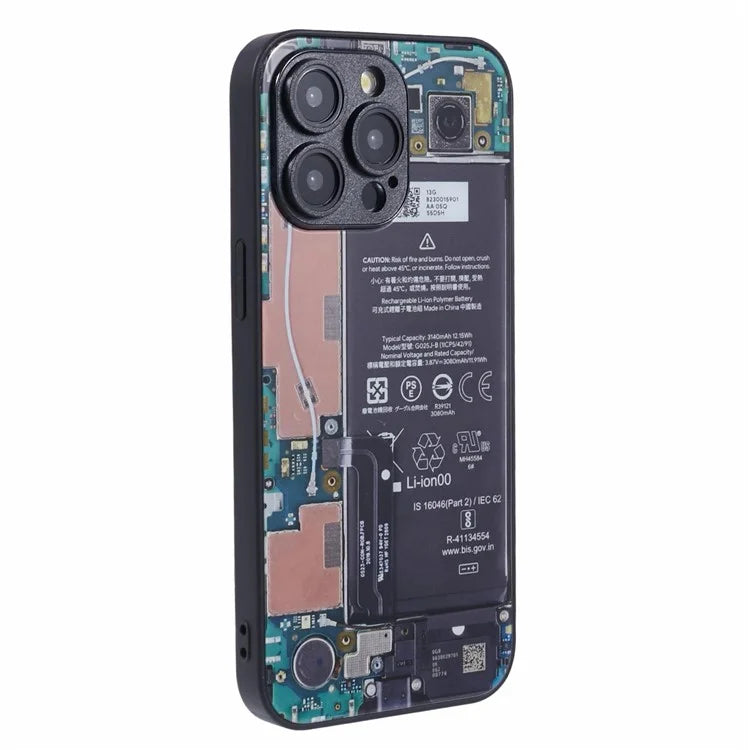 AL Series for iPhone 13 Pro Max Case TPU+Acrylic+Glass Phone Cover
