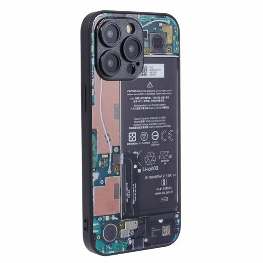 AL Series for iPhone 13 Pro Max Case TPU+Acrylic+Glass Phone Cover