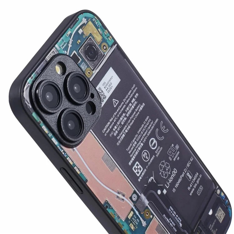 AL Series for iPhone 13 Pro Max Case TPU+Acrylic+Glass Phone Cover