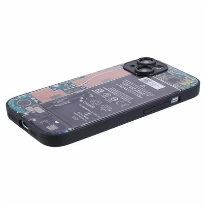 AL Series for iPhone 15 Plus Phone Case TPU+Acrylic+Glass Back Cover