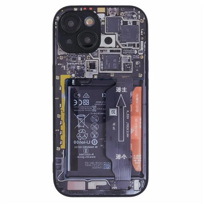AL Series for iPhone 14 Glass Phone Case Precise Cutout Anti-drop Cover