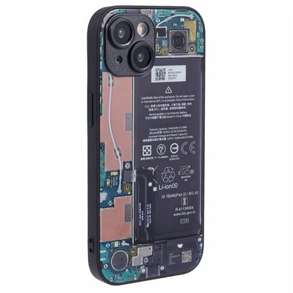 AL Series for iPhone 14 Glass Phone Case Precise Cutout Anti-drop Cover