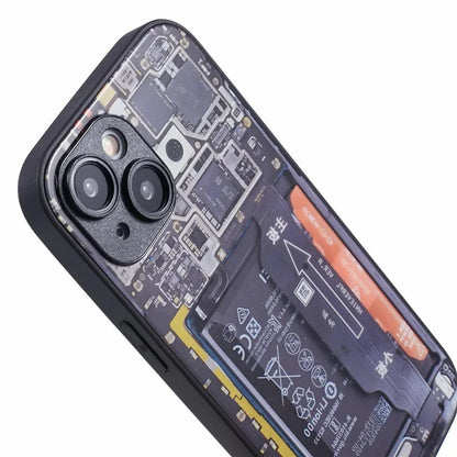 AL Series for iPhone 13 TPU+Acrylic+Glass Phone Case Precise Lens Cutout