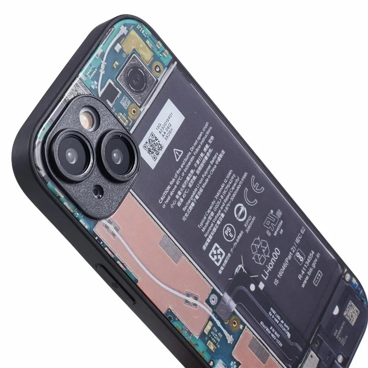 AL Series for iPhone 13 TPU+Acrylic+Glass Phone Case Precise Lens Cutout