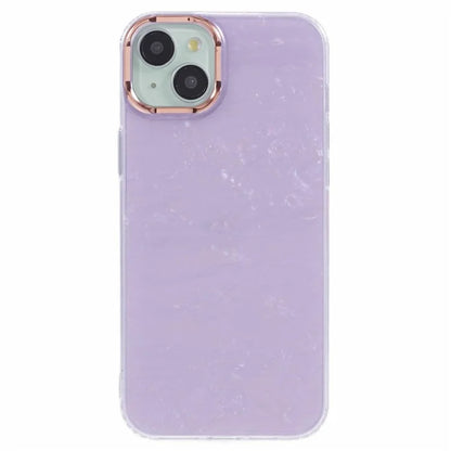 For iPhone 14 Shell Pattern Case IMD Phone Cover Four Corners Cushioning