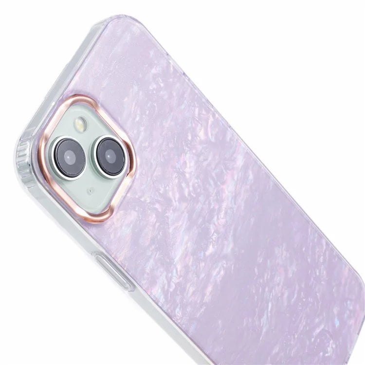 For iPhone 14 Shell Pattern Case IMD Phone Cover Four Corners Cushioning