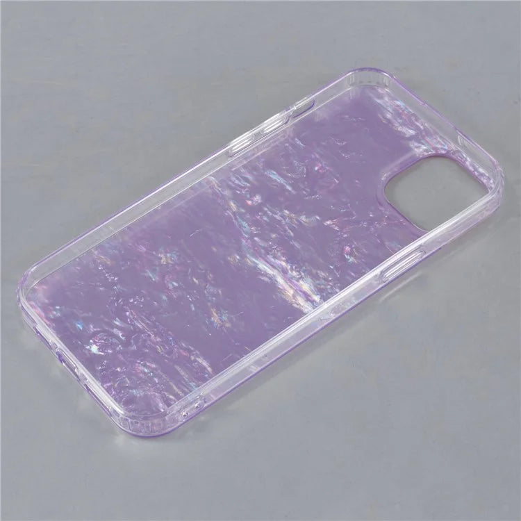 For iPhone 14 Shell Pattern Case IMD Phone Cover Four Corners Cushioning