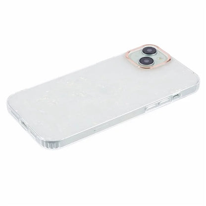 For iPhone 14 Shell Pattern Case IMD Phone Cover Four Corners Cushioning
