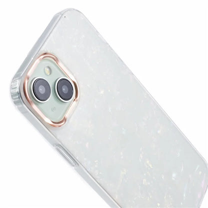 For iPhone 14 Shell Pattern Case IMD Phone Cover Four Corners Cushioning