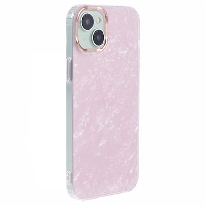 For iPhone 14 Shell Pattern Case IMD Phone Cover Four Corners Cushioning