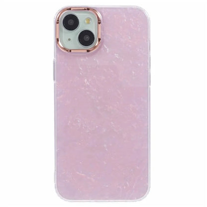 For iPhone 14 Shell Pattern Case IMD Phone Cover Four Corners Cushioning