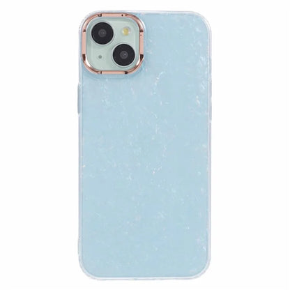 For iPhone 14 Shell Pattern Case IMD Phone Cover Four Corners Cushioning