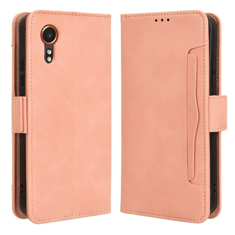 For Samsung Galaxy Xcover 7 Case Wallet Leather Phone Cover with Multiple Card Slots