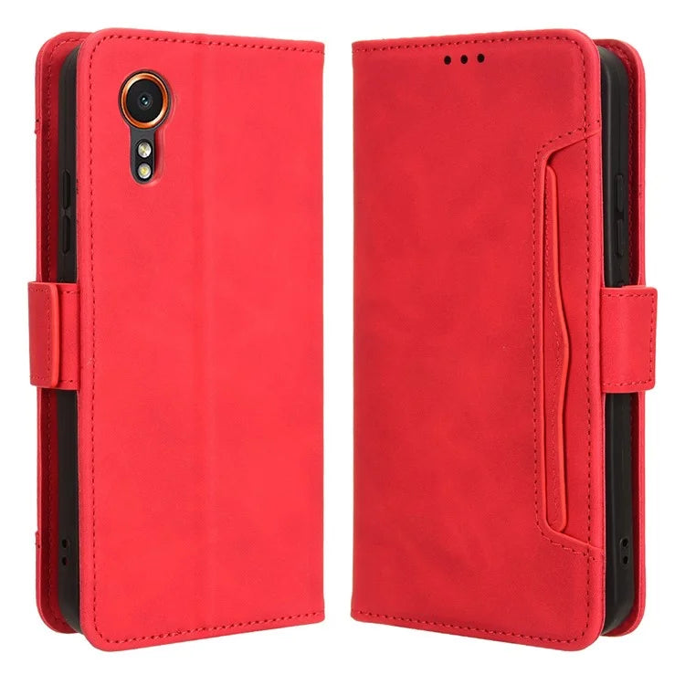 For Samsung Galaxy Xcover 7 Case Wallet Leather Phone Cover with Multiple Card Slots