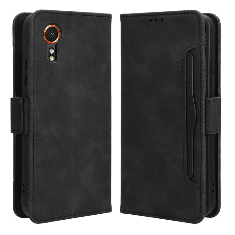 For Samsung Galaxy Xcover 7 Case Wallet Leather Phone Cover with Multiple Card Slots