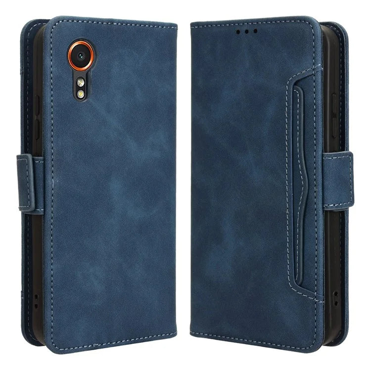 For Samsung Galaxy Xcover 7 Case Wallet Leather Phone Cover with Multiple Card Slots