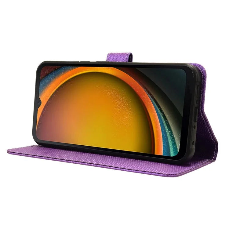 For Samsung Galaxy Xcover 7 Case Diamond Texture Leather Phone Stand Cover