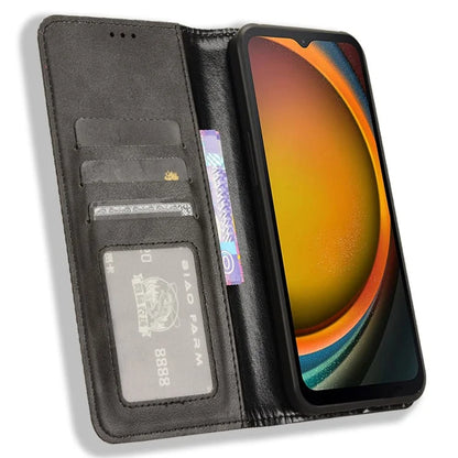 For Samsung Galaxy Xcover 7 Wallet Case PU Leather Stand Retro Phone Cover