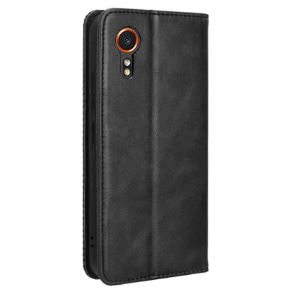 For Samsung Galaxy Xcover 7 Wallet Case PU Leather Stand Retro Phone Cover