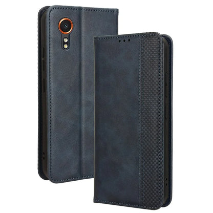 For Samsung Galaxy Xcover 7 Wallet Case PU Leather Stand Retro Phone Cover