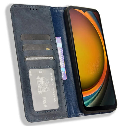 For Samsung Galaxy Xcover 7 Wallet Case PU Leather Stand Retro Phone Cover