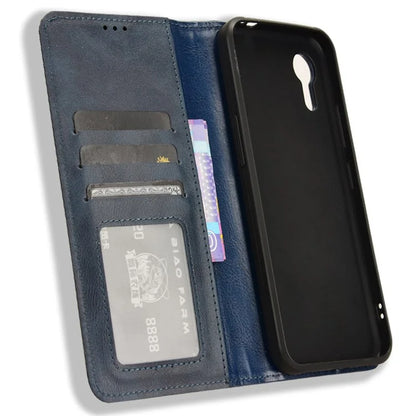 For Samsung Galaxy Xcover 7 Wallet Case PU Leather Stand Retro Phone Cover