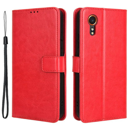 For Samsung Galaxy Xcover 7 Cell Phone Case  Anti-scratch Leather Crazy Horse Texture Shell