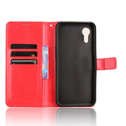 For Samsung Galaxy Xcover 7 Cell Phone Case  Anti-scratch Leather Crazy Horse Texture Shell