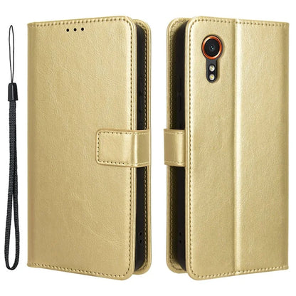 For Samsung Galaxy Xcover 7 Cell Phone Case  Anti-scratch Leather Crazy Horse Texture Shell