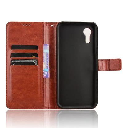 For Samsung Galaxy Xcover 7 Cell Phone Case  Anti-scratch Leather Crazy Horse Texture Shell