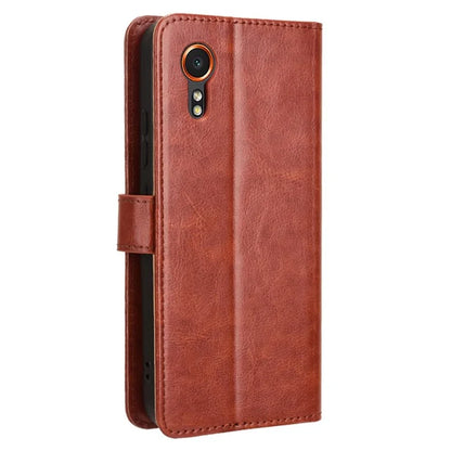 For Samsung Galaxy Xcover 7 Cell Phone Case  Anti-scratch Leather Crazy Horse Texture Shell