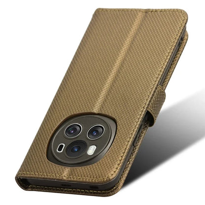 For Honor Magic6 5G Case Leather Wallet Phone Cover with Diamond Texture