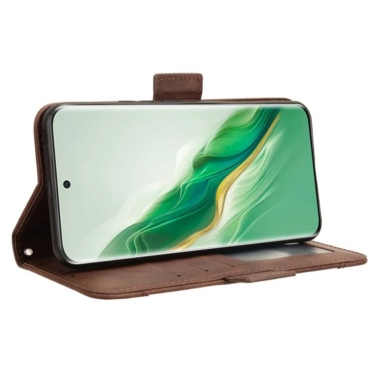 For Honor Magic6 5G Case Magnetic Leather Cover with Multiple Card Holders