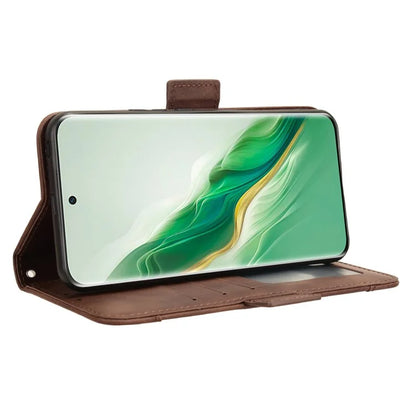 For Honor Magic6 5G Case Magnetic Leather Cover with Multiple Card Holders