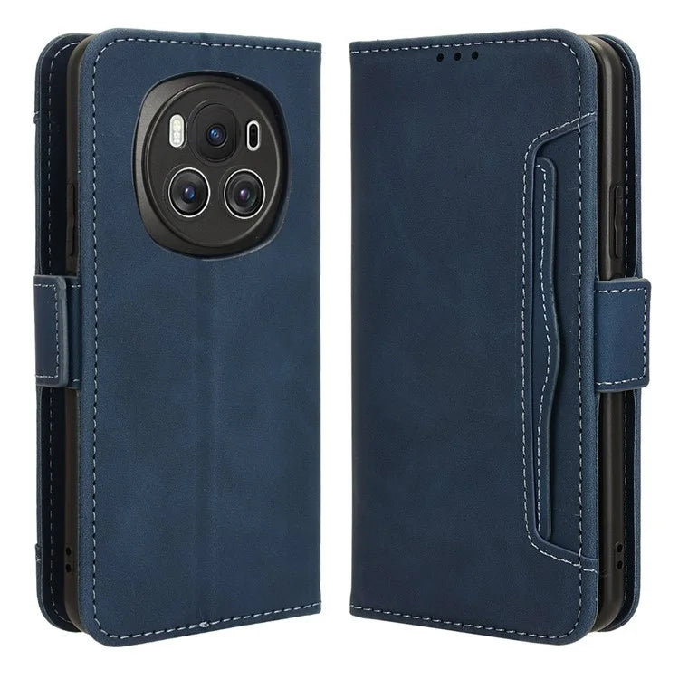 For Honor Magic6 5G Case Magnetic Leather Cover with Multiple Card Holders