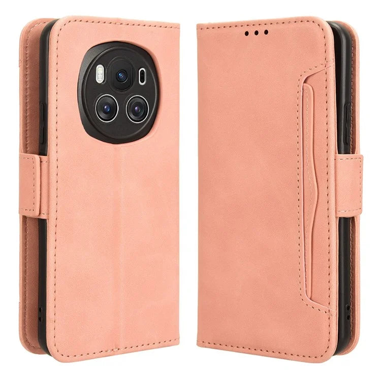 For Honor Magic6 5G Case Magnetic Leather Cover with Multiple Card Holders