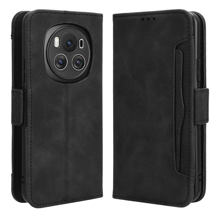 For Honor Magic6 5G Case Magnetic Leather Cover with Multiple Card Holders