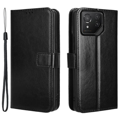 For Asus ROG Phone 8 Pro 5G / 8 5G Wallet Case Crazy Horse Texture PU Leather Phone Protector